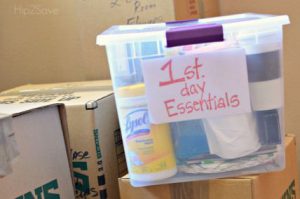essentials box to make packing easier